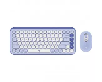 Клавиатура и мышь беспроводная Logitech Pop Icon Combo Lilac (920-013078)