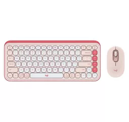 Клавиатура и мышь беспроводная Logitech Pop Icon Combo Rose (920-013142)