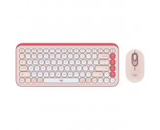 Клавиатура и мышь беспроводная Logitech Pop Icon Combo Rose (920-013142)