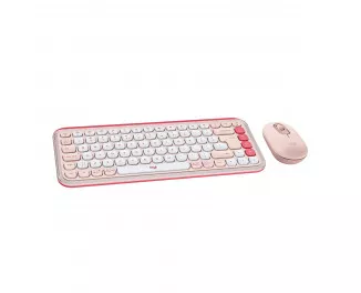 Клавіатура та миша бездротова Logitech Pop Icon Combo Rose (920-013142)