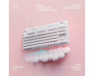 Клавиатура Logitech G713 Aurora Gaming GX Red USB UA Off-White (920-010678)