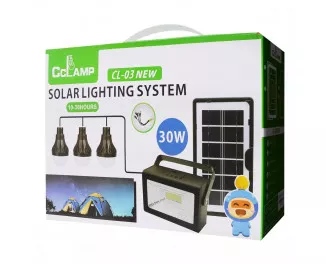 Комплект освещения CCLAMP CL-03 Solar Lighting System 30W с солнечной панелью