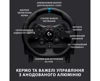 Комплект (кермо, педалі) Logitech G923 TrueForce Xbox One/PC (941-000158)