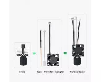 Комплектный хотэнд Bambu Lab с соплом 0.2 мм из нержавеющей стали Hotend для X1 (FAH004)