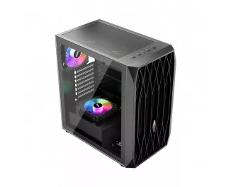 Корпус 1stPlayer AY7-BK-4F1 Black без БП