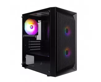 Корпус 1stPlayer BS-2-BK-3F1 Black без БП