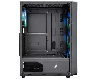 Корпус 1stPlayer FD3-BK-4F7 Black без БЖ