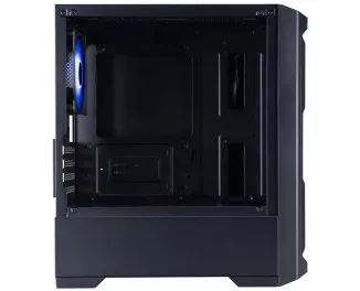 Корпус 1stPlayer H2-BK-4F7 Black без БП