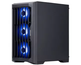 Корпус 1stPlayer H2-BK-4F7 Black без БП