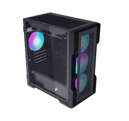 Корпус 1stPlayer T3-BK-4F1 Black без БП