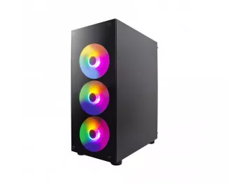 Корпус 1stPlayer V3-B-4F1 Black без БП