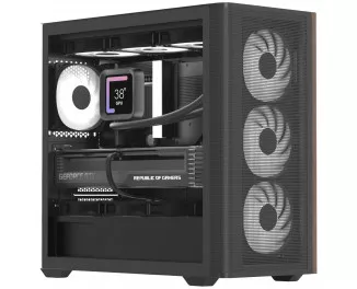 Корпус AeroCool D301A-G-BK-v2 (ACCS-DS03043.11) Black без БП