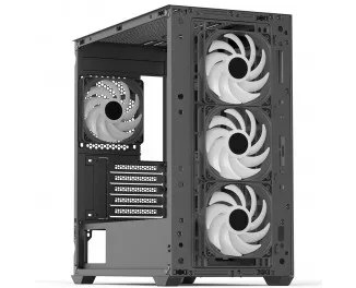 Корпус AeroCool D301A-G-BK-v2 (ACCS-DS03043.11) Black без БП