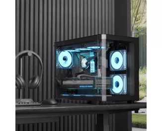 Корпус AeroCool P300C-G-BK-v1 (ACCS-PN02033.11) Black без БП