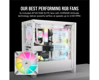 Корпус Corsair iCUE 4000D RGB Airflow White (CC-9011241-WW)