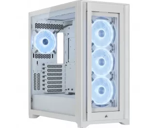 Корпус Corsair iCUE 5000X RGB QL Tempered Glass White без БП (CC-9011233-WW)