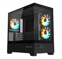 Корпус Gigabyte C201 Panoramic Tempered Glass Black без БЖ (GB-C201P)