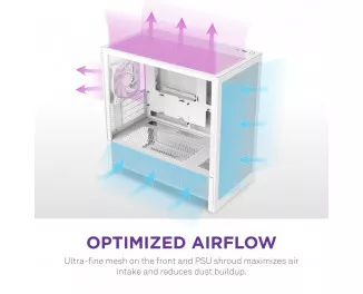 Корпус NZXT H3 Flow White без БП (CC-H31FW-01)