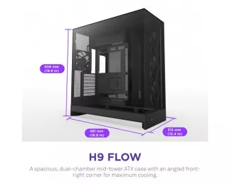 Корпус NZXT H9 Flow Black без БП (CM-H92FB-01)