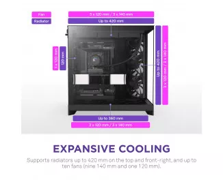 Корпус NZXT H9 Flow Black без БП (CM-H92FB-01)