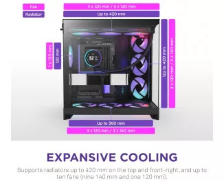 Корпус NZXT H9 Flow RGB+ Black (CM-H92FB-P1)