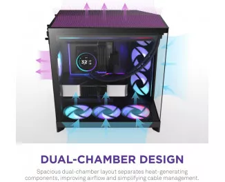 Корпус NZXT H9 Flow RGB+ Black (CM-H92FB-P1)