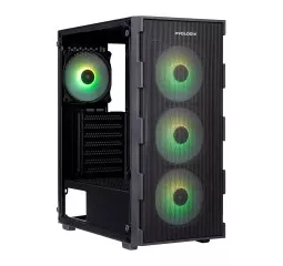 Корпус Prologix E115 Tempered Glass&Mesh Black