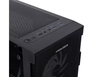 Корпус Prologix E115 Tempered Glass&Mesh Black