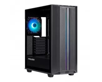Корпус Prologix E122 Tempered Glass&Mesh Black