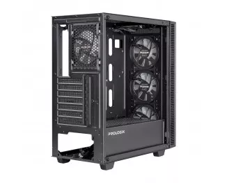 Корпус Prologix E123 Tempered Glass&Mesh Black
