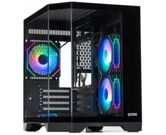 Корпус QUBE Crystal ARGB Black без БЖ (CRYSTAL_GBNU3)