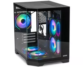 Корпус QUBE Crystal ARGB Black без БЖ (CRYSTAL_GBNU3)