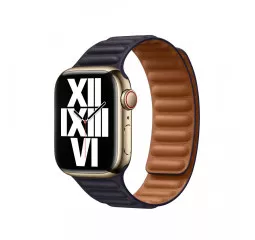 Кожаный ремешок для Apple Watch 38/40/41mm Apple Leather Link Ink - S/M (MP833)