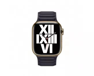 Кожаный ремешок для Apple Watch 38/40/41mm Apple Leather Link Ink - S/M (MP833)