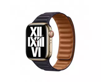 Кожаный ремешок для Apple Watch 41mm Apple Leather Link Ink - M/L (MP843)