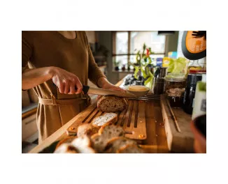 Кухонный нож для хлеба Fiskars Functional Form, 21.3см, нержавеющая сталь, пластик, черный