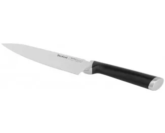 Кухонный нож поварской Tefal Eversharp, 16.5см, с чехол-точило нержавеющая сталь, пластик, черный