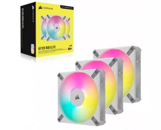 Кулер для корпусу Corsair AF120 RGB Elite White Triple Pack (CO-9050158-WW)