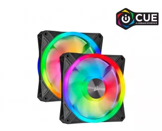 Кулер для корпуса Corsair iCUE QL140 RGB 140mm PWM Dual Fan Kit RGB (CO-9050100-WW)
