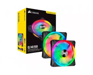 Кулер для корпуса Corsair iCUE QL140 RGB 140mm PWM Dual Fan Kit RGB (CO-9050100-WW)