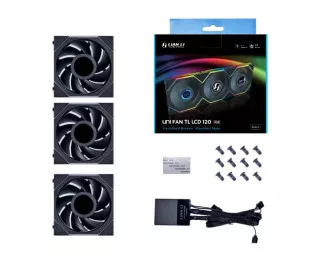 Кулер для корпуса Lian Li TL LCD 120-3 Black (G99.12TLLCD3B.00)