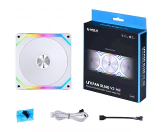 Кулер для корпуса Lian Li Uni Fan SL V2 140mm Single White (G99.14SLV21W.00)