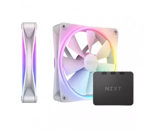 Кулер для корпуса NZXT F140 RGB Duo Twin Pack White (RF-D14DF-W1)