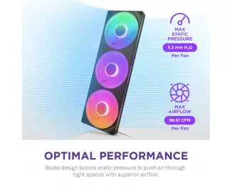 Кулер для корпуса NZXT F420 RGB Core Black (RF-U42HF-B1)