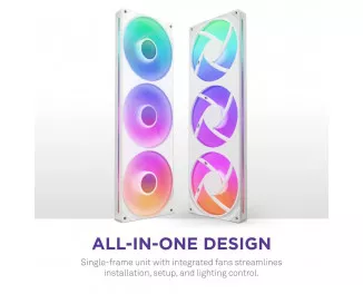 Кулер для корпуса NZXT F420 RGB Core White (RF-U42HF-W1)