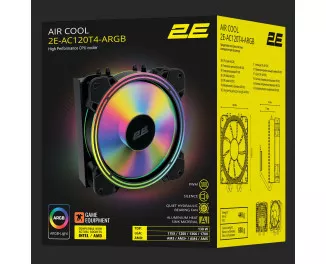 Кулер для процесора 2E Gaming Air Cool (2E-AC120T4-ARGB)