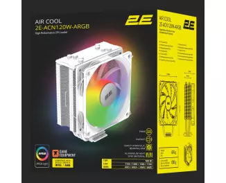 Кулер для процессора 2E Gaming Air Cool (2E-ACN120W-ARGB)