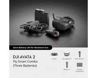 Квадрокоптер DJI Avata 2 Fly Smart Combo (Three Battery) (CP.FP.00000265.01)