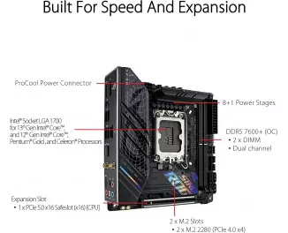 Материнська плата ASUS ROG STRIX B760-I GAMING WIFI