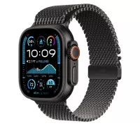 Металлический ремешок для Apple Watch Ultra 49mm Apple Milanese Loop Black Titanium - Large (MXKH3)